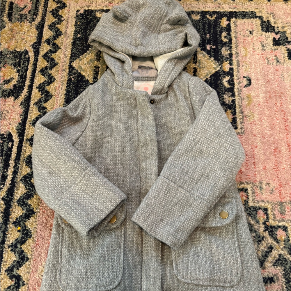 Carter's Gray Hooded Puffer Jacket for Kids 5-6 girls
